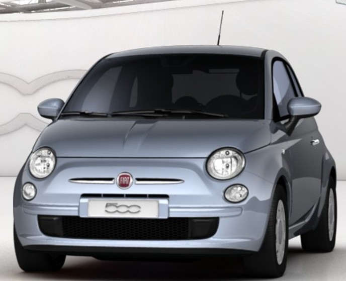 Fiat 500 blau